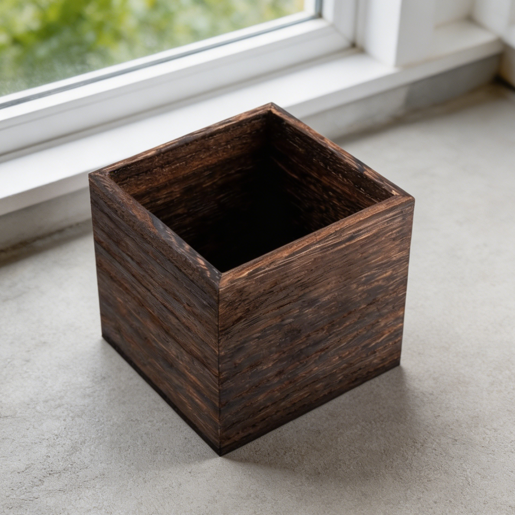 Tree Stump Wood Rustic Planter - Image 2