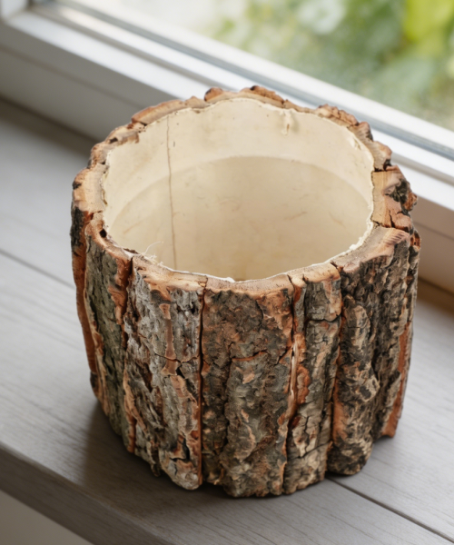 Tree Stump Wooden Rustic Planter