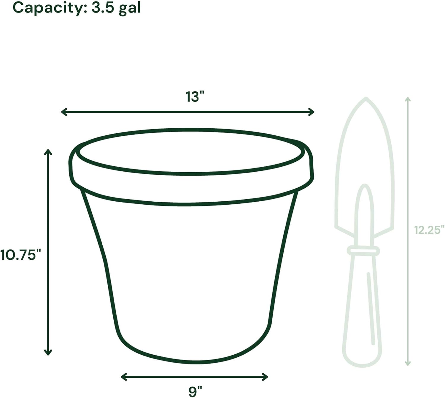 Black Terra Pot Planter - Image 2