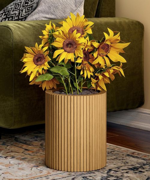 3-Pack Rustic Bark Wood Vase